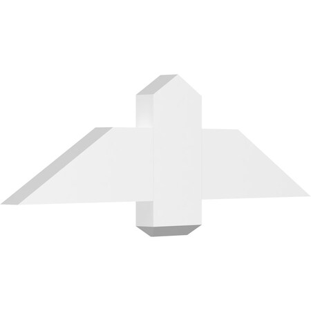 Ekena Millwork Eugene Architectural Grade PVC Gable Bracket, 36"W x 10 1/2"H x 2"D x 6"F, 7/12 Pitch GBP036X11X0206EUG00